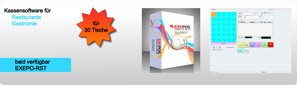 Exepos Kassen-Software für das Restaurant